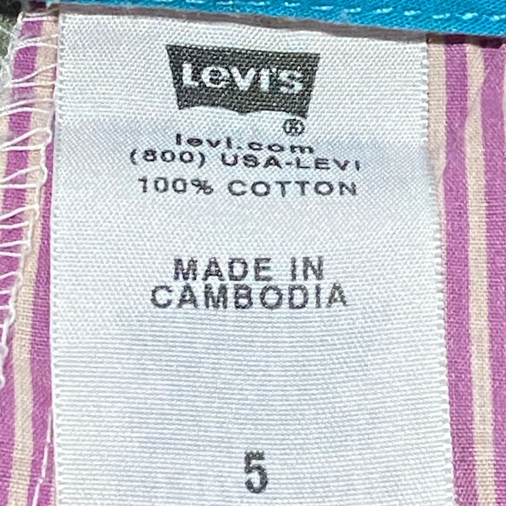 🌿 Levi’s Tab Twills Cargo Capri Pants Y2K (2003) – Olive Green – Size 5 - Picture 9 of 9